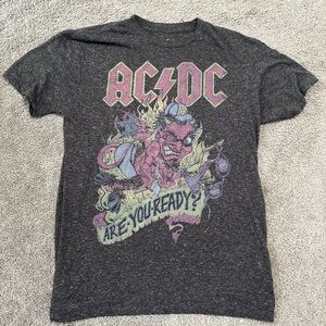 AC/DC Men’s Graphic Tee - Black and Pink
Size Medium - Used